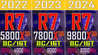 RYZEN 7 5800X3D vs RYZEN 7 7800X3D vs RYZEN 7 9800X3D || PC GAMES TEST ||