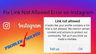 Link Not Allowed Error on Instagram [100% Fix 2023] @pcguide4u