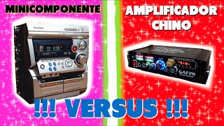 MINICOMPONENTE VS AMPLIFICADOR CHINO‼️😎🔊versus REFERENCIAL de equipos, CUAL GANARA❓🤔#142🔊