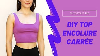 Coudre un débardeur col carré en jersey | Tuto couture DIY facile