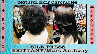 My Daughter's 1st Silk Press (Natural Hair Journey)