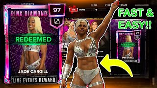 How To Unlock Pink Diamond Jade Cargill FAST In WWE2K24 My Faction