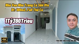 Nhà Đẹp Ven Nha Trang Mới Xây dt 100m2 có sân oto chỉ 1ty390, nhà xã diên phú diên khánh