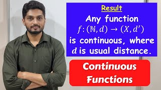 If domain is N then function is continuous | L25 | TYBSc Maths | Continuous Functions @ranjankhatu