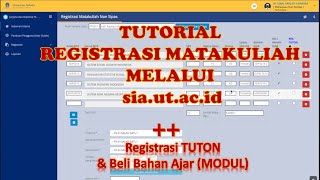 Tutorial REGISTRASI MATAKULIAH UNIVERISTAS TERBUKA++ [sia.ut.ac.id] "Wajib Tahu dan Bisa"