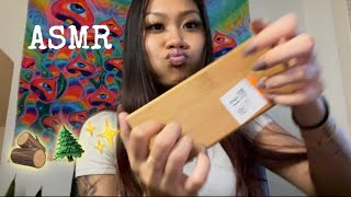 Fast & Aggressive ASMR Wood tapping + scratching 🪵🌲(requested custom)