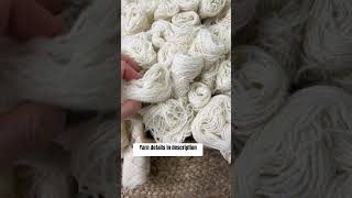 100% natural wool yarn, undyed wool for crafts, natural wool lot. See details in description.