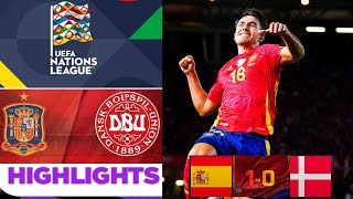 España vs Dinamarca (1-0) Resumen | Liga de Naciones de la UEFA | Spain - Denmark | Spanien Danmark