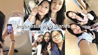 indonesia diaries | flying to bali & surabaya vlog ✈️