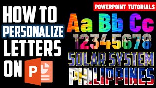 HOW TO DESIGN LETTERS AND NUMBERS IN POWERPOINT