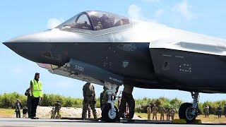 F-35A FIGHTERS LAND ON REMOTE AIRFIELD For Exercise Cope North – Agile Combat Employment – Guam 2021