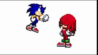 Sonic beats up knuckles (Sprite animation android animation)