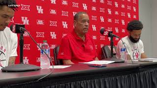 Houston Cougars Kelvin Sampson and Damian Dunn following UH's 81-42 win over Penn!