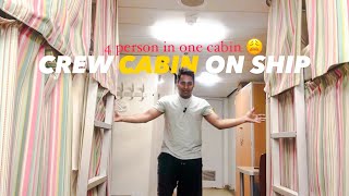 Crew Cabin on Cruise ship | NCL Star | 4 person in small room 😱🤯America 🇺🇸 | Brazil 🇧🇷