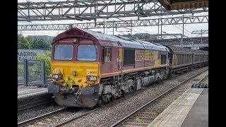 EWS class 66 66054 passing Nuneaton 1st June 2019