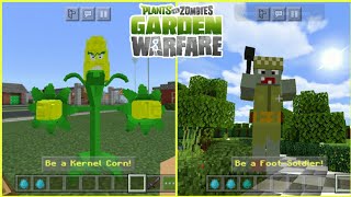 MCPE PvZ GW | Kernel Corn , Foot Soldier + Map