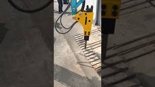 Breaking hammer installation and test of Shanyi compact excavator SY25-5 2.5 ton