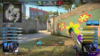 CS:GO SK vs Astralis Gla1ve INSANE JUMPSHOT NOSCOPE!! GLA1VE VAC SHOT IEM OAKLAND