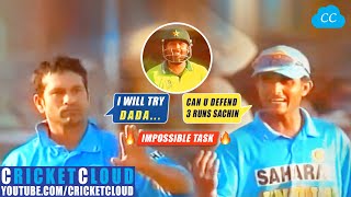 Ganguly Called Sachin to defend 3 Runs from 6 Balls | EPIC FINAL Over Drama | INDvPAK !!