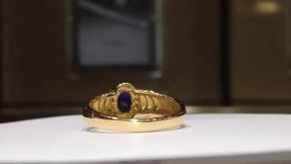 0.75 Carat Sapphire & Diamond Ring in 14K Gold