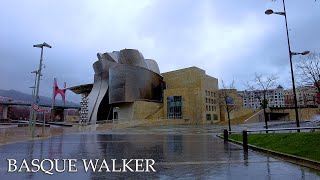 Bilbao (Biscay) - The estuary of Bilbao in the rain | Walking tour Basque country 4K