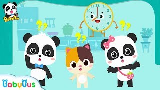 Baby Panda Plays the Clock Game | What Time Is It Now? | Learn How to Tell Time | BabyBus