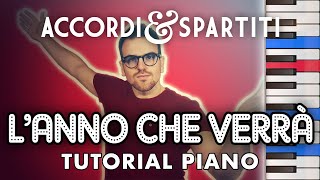 L'ANNO CHE VERRÀ Tutorial Piano - Lucio Dalla