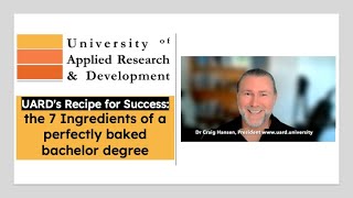 UARD's Recipe for Success: the 7 Ingredients of a perfectly baked bachelor degree