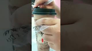 Yummy Black dragon milk tea #shorts #viral #youtubeshorts