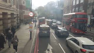 London Bus journey on route 4 from Highbury Corner to Blackfriars Station Via Angel & Barbican