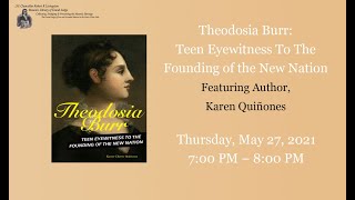 Theodosia Burr: Teen Eyewitness to the Founding of the New Nation