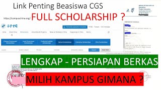 INFORMASI BEASISWA CSC/CGS TERBARU