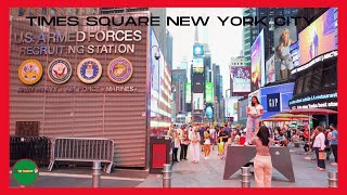 Walking tour of Times Square in New York City USA - February 16, 2022