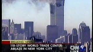 9/11 attack as it happened live on tv, CNN,BBC etc