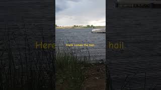 Shimmering Lake with Hail