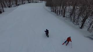 Fat biking and skiing same slopes