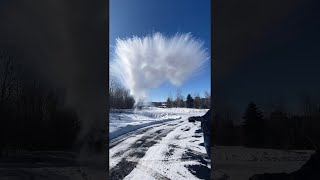 Boiling HOT water in Below Zero Temps!