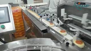 Ligne de machines d'emballage automatique pour gâteau de lune avec alimentation automatique