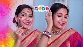 Get Ready With Me For বসন্ত উৎসব ❤️ Festive Makeup Look🤩