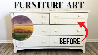 Transform your Boring Dresser with Decoupage Paper! Furniture Makeover