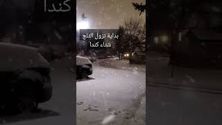 بداية نزول الثلج 🌺💖وأول ليلة شتوية تساقط الثلج وتلون الطبيعة بالأبيض❄️🌨#ستوريات #حالات_واتس #فيروز