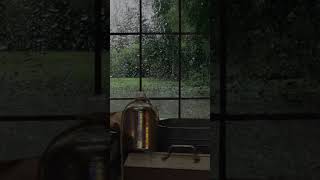 Window Rain Sounds from a Tiny Workshop