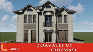 🏡✅️ 12x10 razmerdagi uy zamonaviy