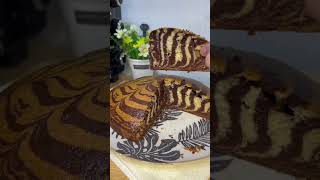 Пирог зебра с молоком #youtubeshorts #cake #shorts #zebra #funny #korea