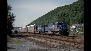 CONRAIL TRAINS AT CP LEETS ON THE FORT WAYNE LINE MAY 18-19, 1998