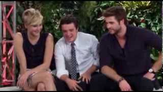 Catching Fire Tribute Interview With Jennifer Lawrence, Josh Hutcherson and Liam Hemsworth Part 1