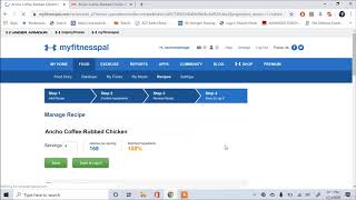 MyFitnessPal Tutorial | Importing Recipes from a Website