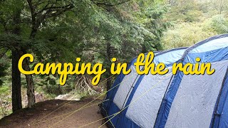 Camping in the rain at Tatuta campsite, Ayagawa, Kagawa, Japan. Tatuta キャンプ場