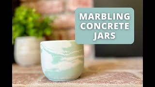 How To Add White Marble Throughout Concrete Jar