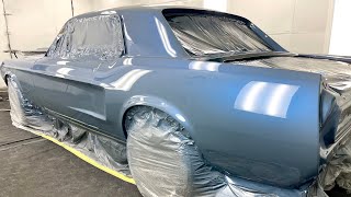 1968 Mustang painted in Mach-E Vapor Blue!